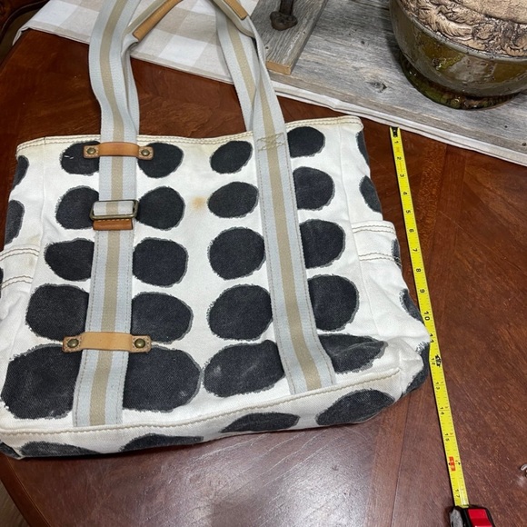 Gap canvas leather vtg Handbag Tote Bag weekender travel bag - Picture 3 of 12